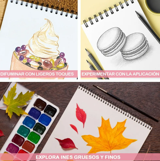 Foto 4 pulgar | Xtellar Cuaderno De Arte Premium A4+ Con 200 Páginas – Sketchbook Óptimo Para Boceto Y Dibujo