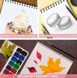 Foto 3 | Xtellar Cuaderno De Arte Premium A4+ Con 200 Páginas – Sketchbook Óptimo Para Boceto Y Dibujo