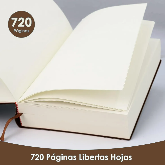 Foto 4 pulgar | Xtellar Set De 2 Cuadernos Exclusivos Para Dibujo Y Notas  720 Páginas  Cuero Pu Impermeable