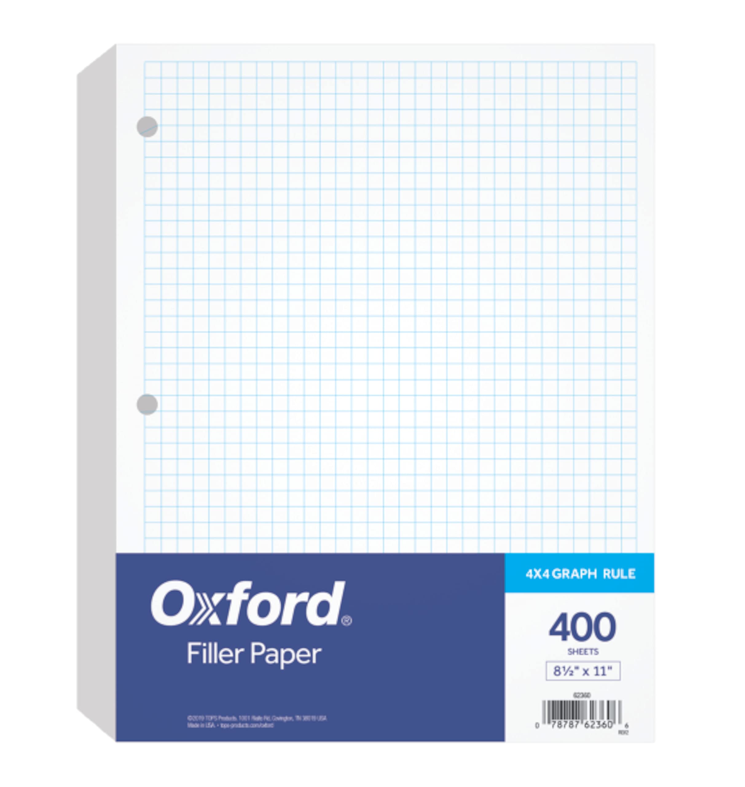 Foto 2 pulgar | Papel De Relleno Oxford 4x4 Graph Rule  21 59 X 27 94 Cm  400 Hojas - Venta Internacional.