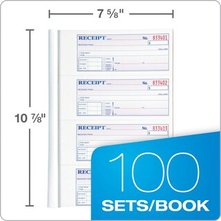 Foto 2 | Libreta De Recibos Adams Money And Rent 3 Partes Sin Carbono 100 Juegos - Venta Internacional.