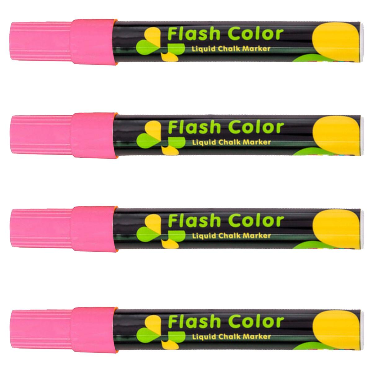 Foto 1 | Plumón de Vidrio Office Supply Mxmqk-004 4 Piezas Rosa Neón