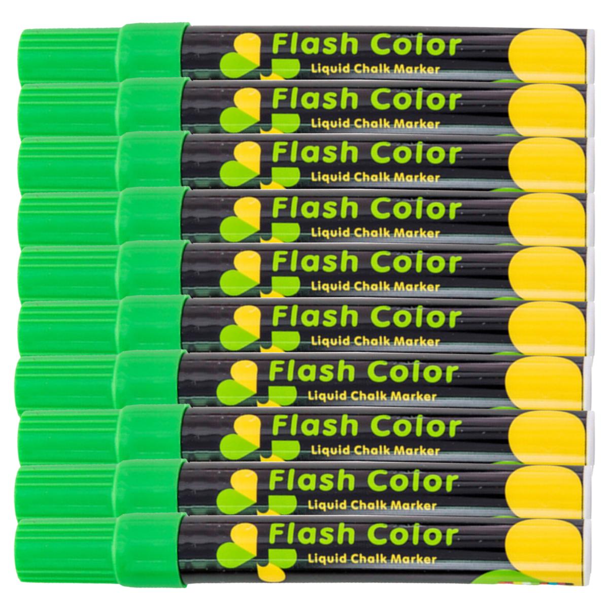 Foto 2 pulgar | Marcadores Office Supply Mxmqg006 color Verde Neón 10 Piezas