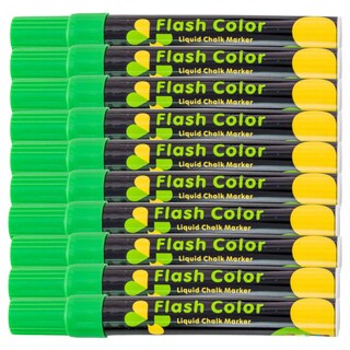 Foto 1 | Marcadores Office Supply Mxmqg006 color Verde Neón 10 Piezas