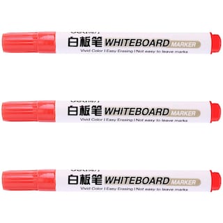 Foto 2 | Plumón para Pizarrón Office Supply Mxmry-003 3 Piezas Rojo