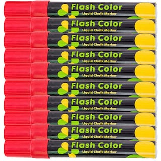 Foto 2 | Plumón para Pizarra Vidrio Office Supply Mxkyr-006 10 piezas Rojo Neón