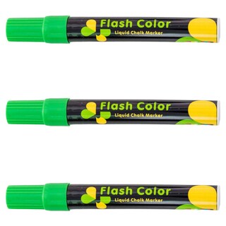 Foto 2 | Marcadores Office Supply Mxmqg-003 color Verde Neón 3 Piezas