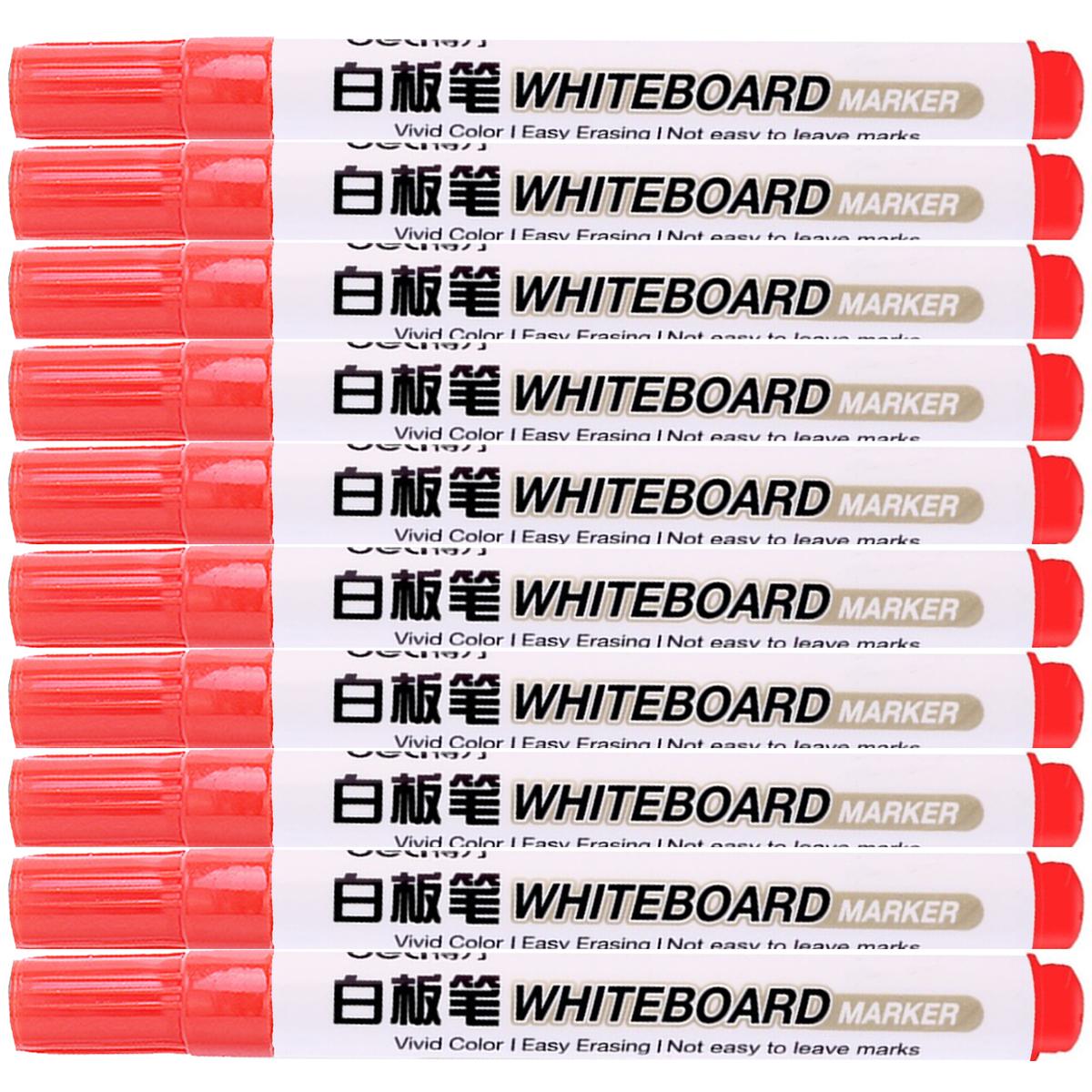 Foto 2 pulgar | Plumón para Pizarrón Office Supply Mxmry-006 10 Piezas Rojo