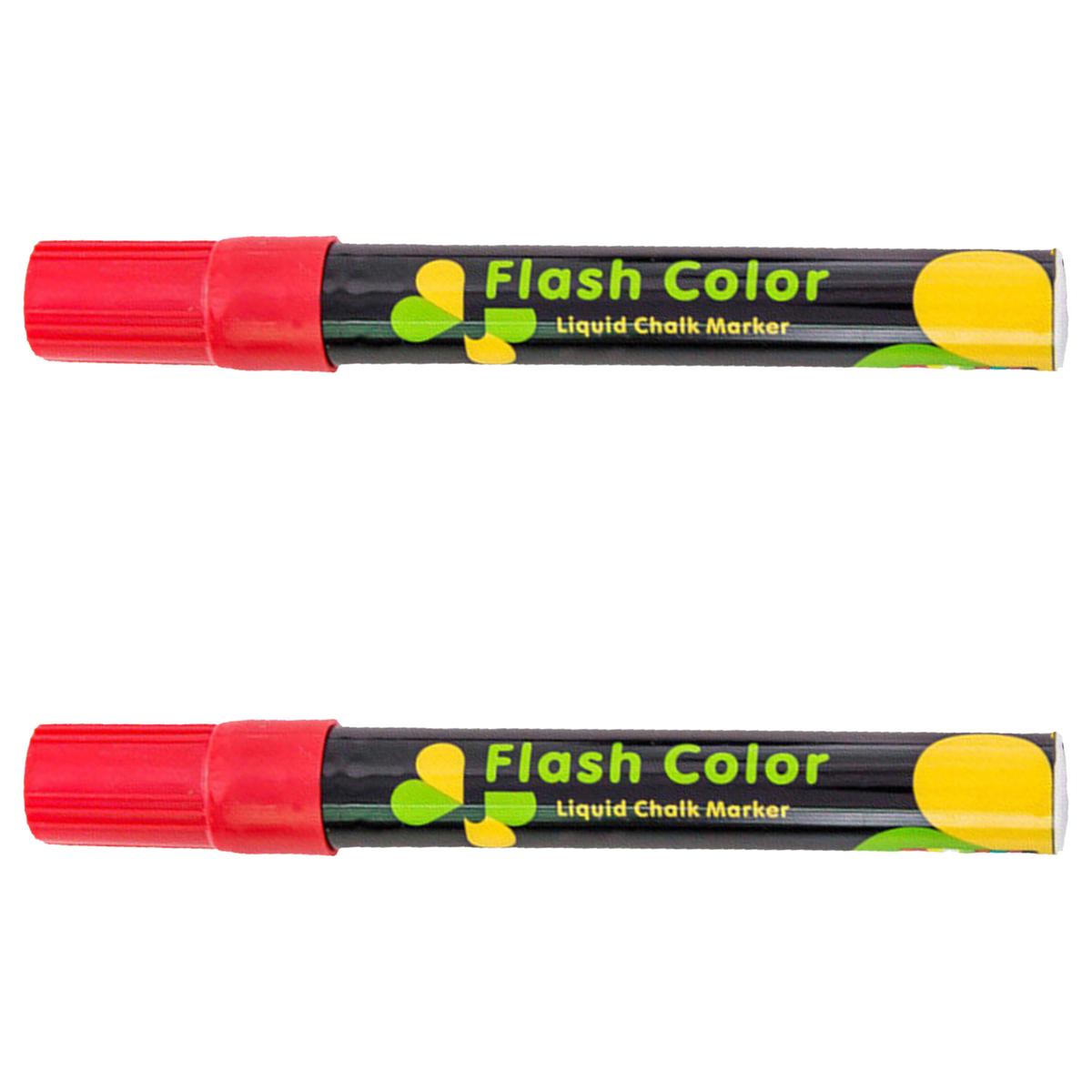 Plumón para Pizarra Vidrio Office Supply Mxkyr-002 2piezas Rojo Neón