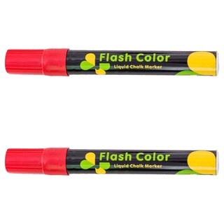Foto 1 | Plumón para Pizarra Vidrio Office Supply Mxkyr-002 2piezas Rojo Neón