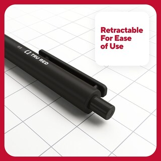 Foto 4 | Bolígrafos De Gel Staples Tru Red, Retráctiles, De Secado Rápido, Finos, 0,5 Mm, Negro, 5 Unidades - Venta Internaci