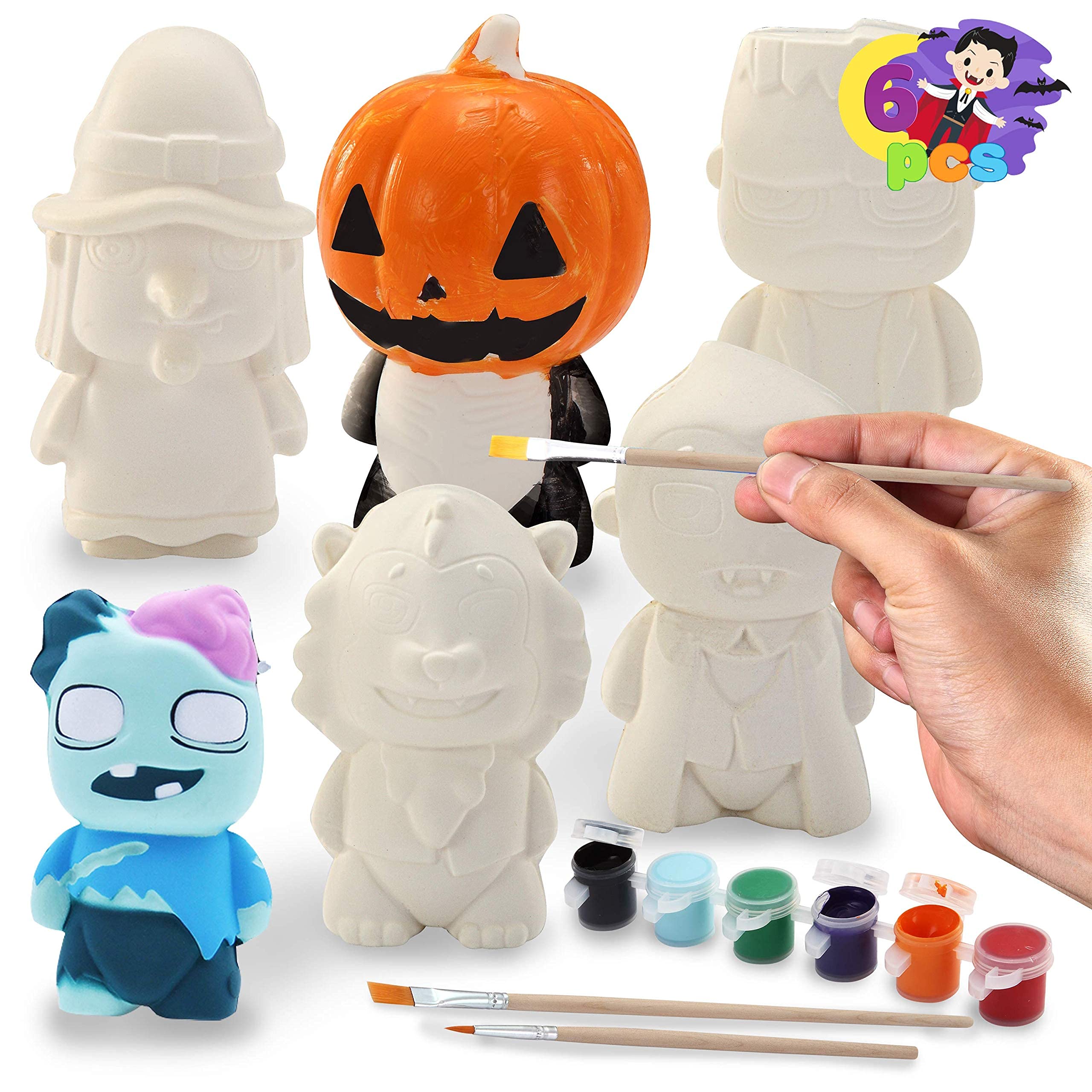 Foto 2 pulgar | Juego De Manualidades Para Colorear Joyin Halloween Squishy Toys Con 6 Caracteres - Venta Internacional.