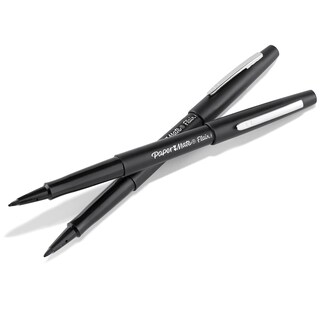 Foto 3 | Pen Paper Mate Flair Point-guard, Punta Porosa, 0,7 Mm, Negro, 12 Unidades - Venta Internacional.