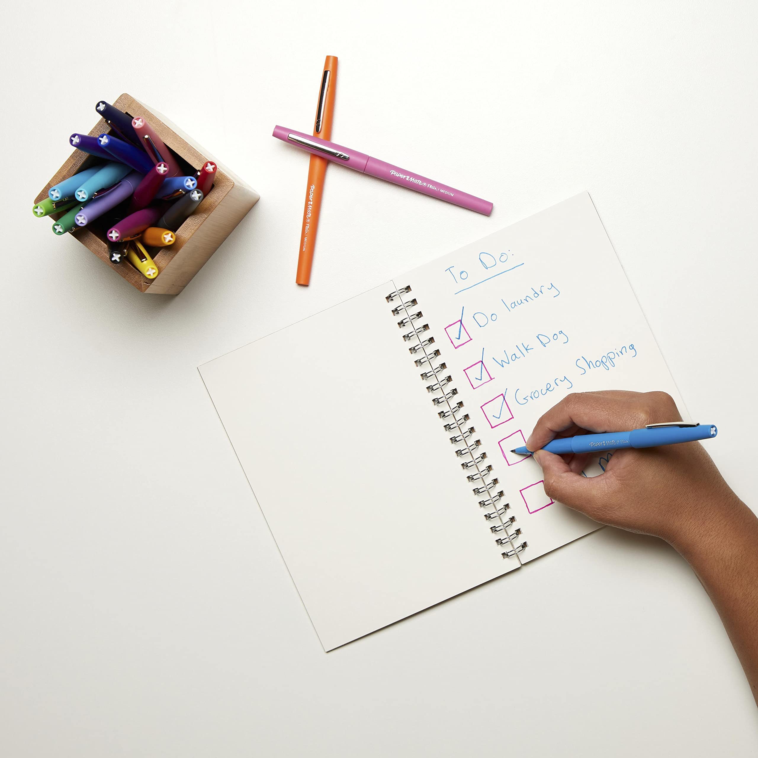 Foto 7 pulgar | Pen Paper Mate Flair Point-guard, Punta Porosa, 0,7 Mm, Negro, 12 Unidades - Venta Internacional.