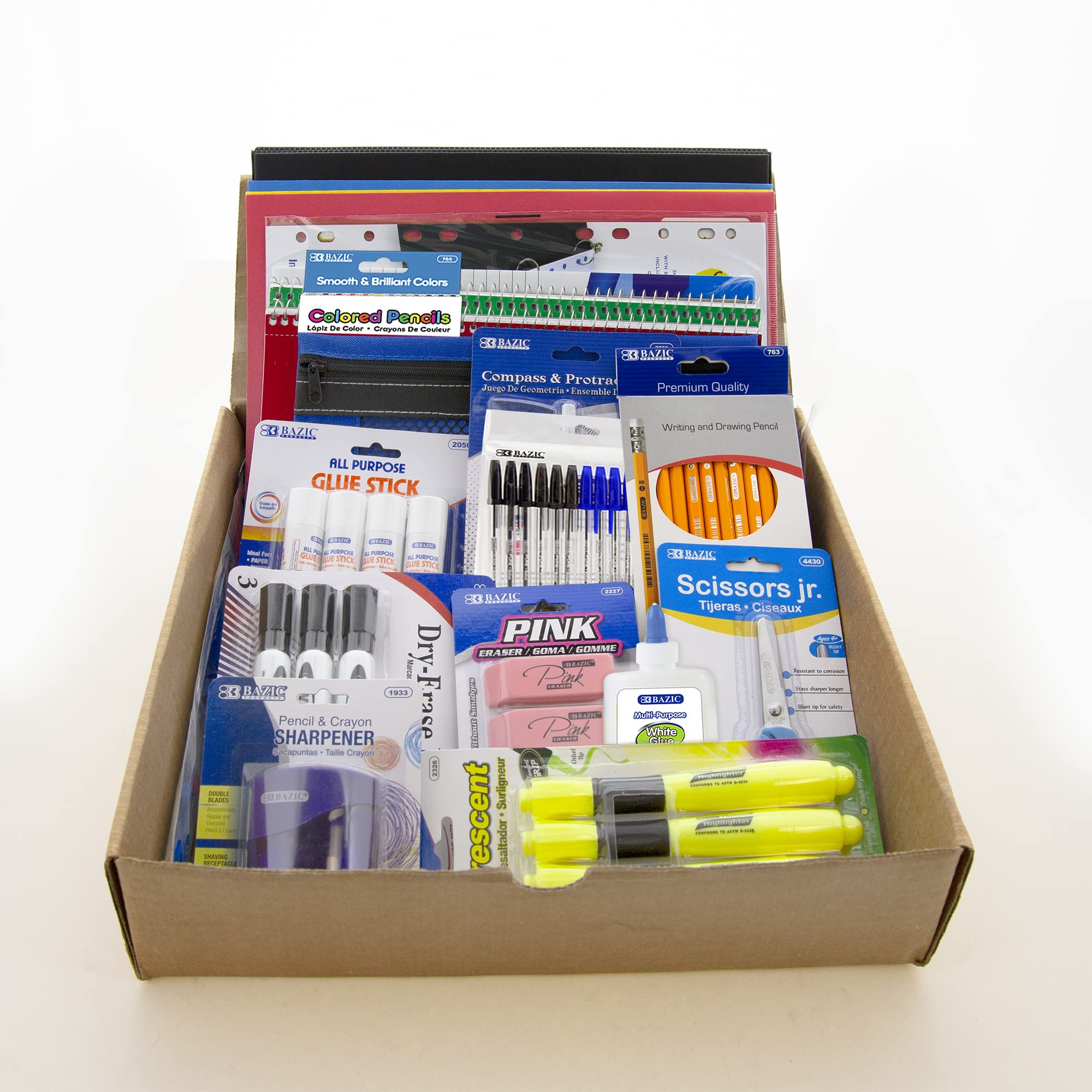 Foto 4 pulgar | Caja De Suministros Escolares Bazic Middle High School, 65 Unidades - Venta Internacional.