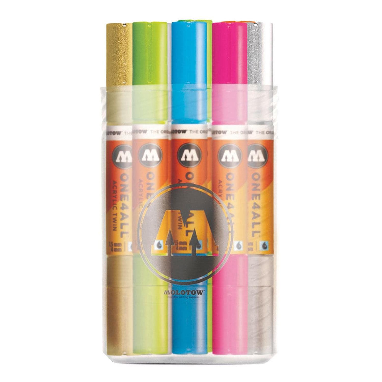 Foto 1 | Kit Con 12 Marcadores Acrílicos Twin One4all Doble Punta Molotow