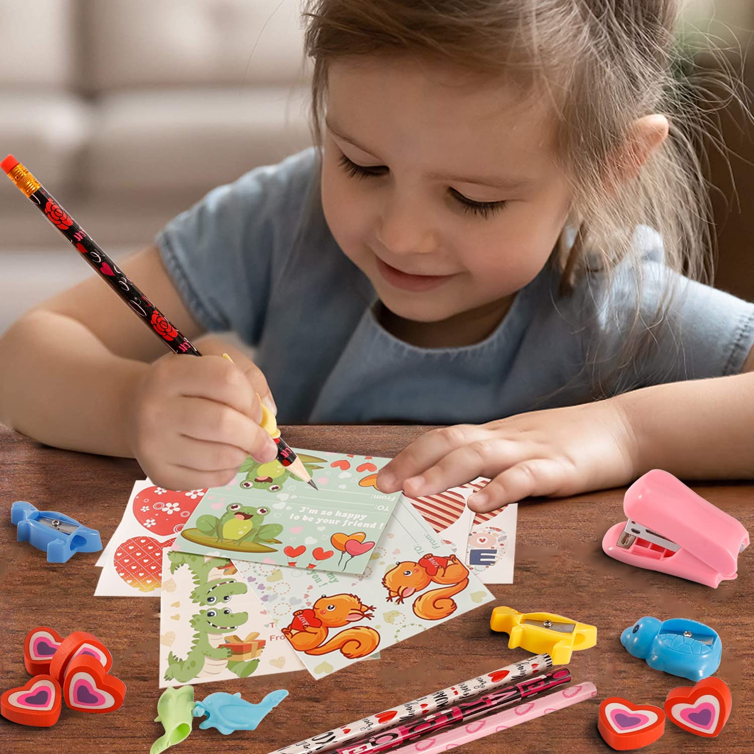 Foto 7 pulgar | Kit De Papelería Para Niños Con Una Excelente Relación Calidad-precio Para El Día De San Valentín - Venta Internaci