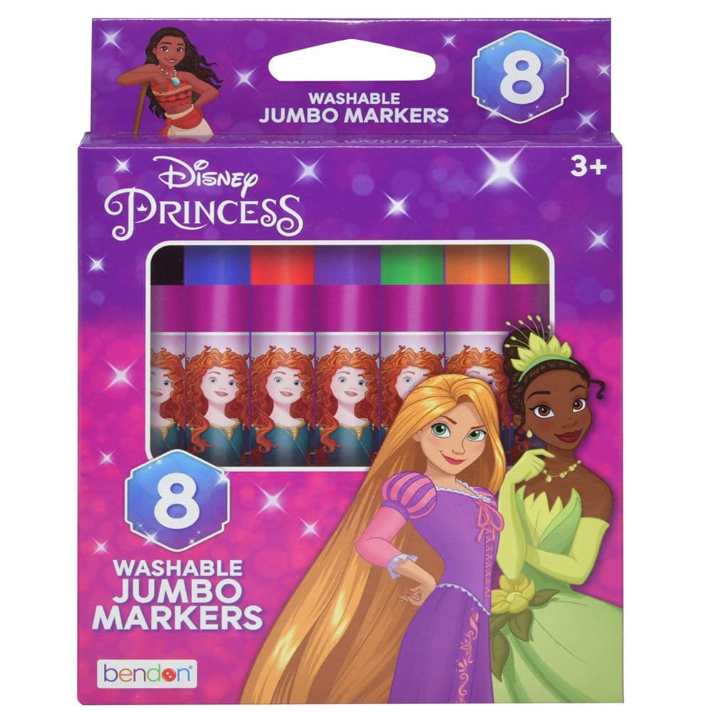 Foto 2 pulgar | Marcadores Gigantes Lavables Disney Princess 8 Piezas - Venta Internacional