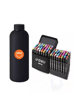 Foto 1 | 48 Marcadores De Colores Doble Punta + Termo Güish Gratis