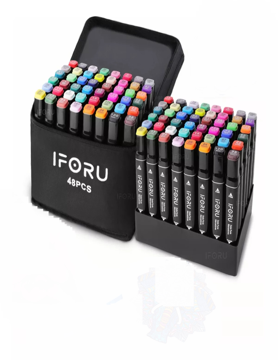 Foto 3 pulgar | 48 Marcadores De Colores Doble Punta + Termo Güish Gratis