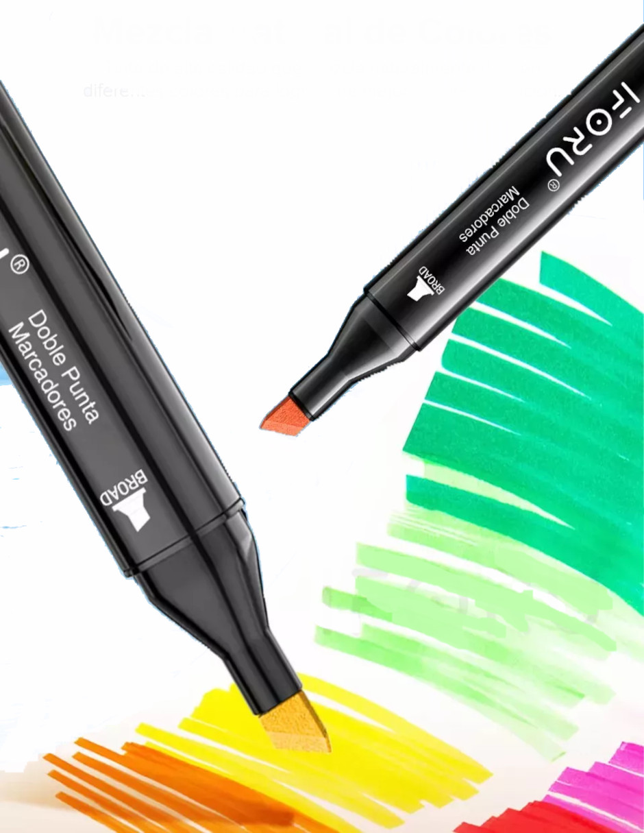 Foto 4 pulgar | 48 Marcadores De Colores Doble Punta + Termo Güish Gratis