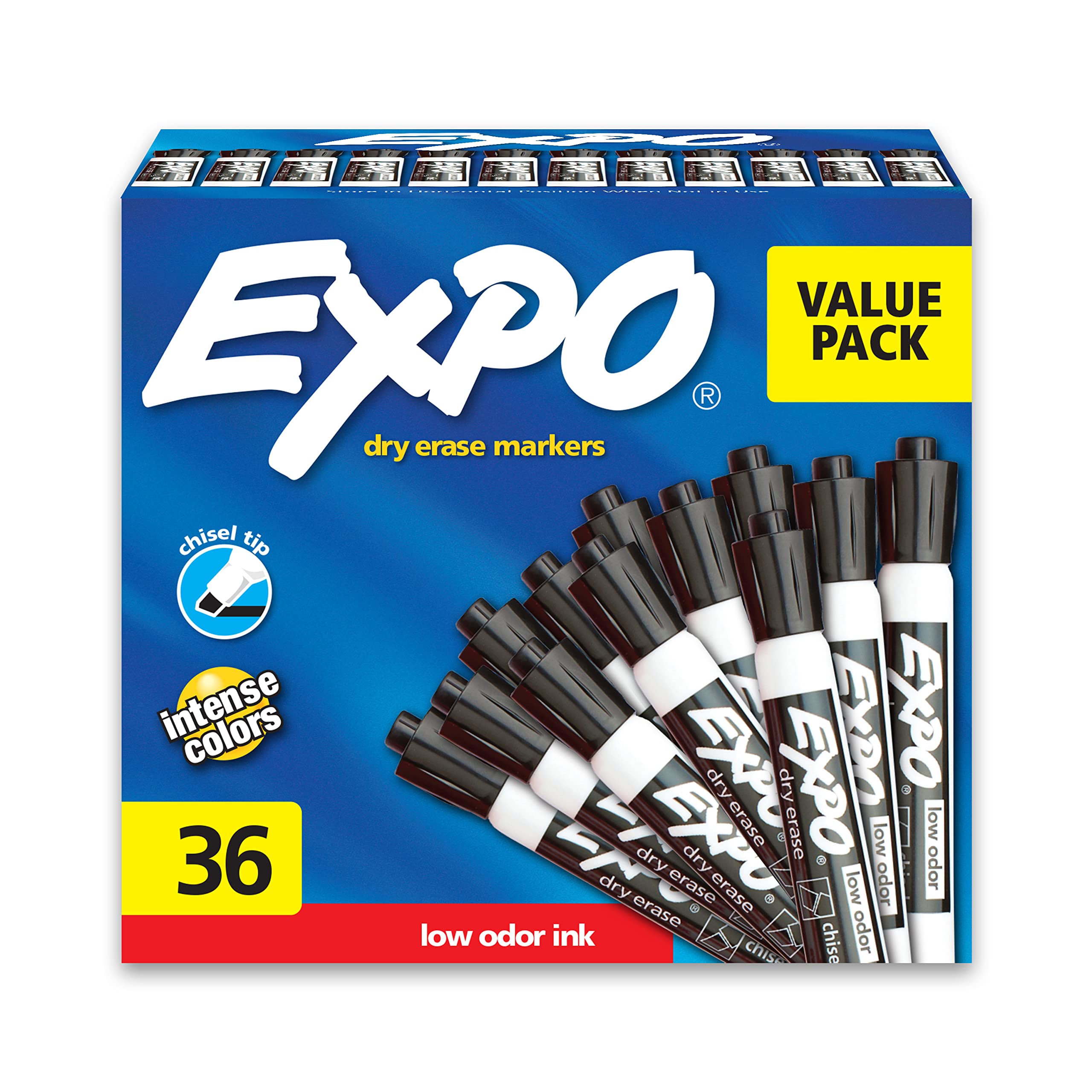 Foto 2 pulgar | Rotuladores De Borrado En Seco Expo Con Punta Cincelada, 36 Unidades, Color Negro - Venta Internacional.
