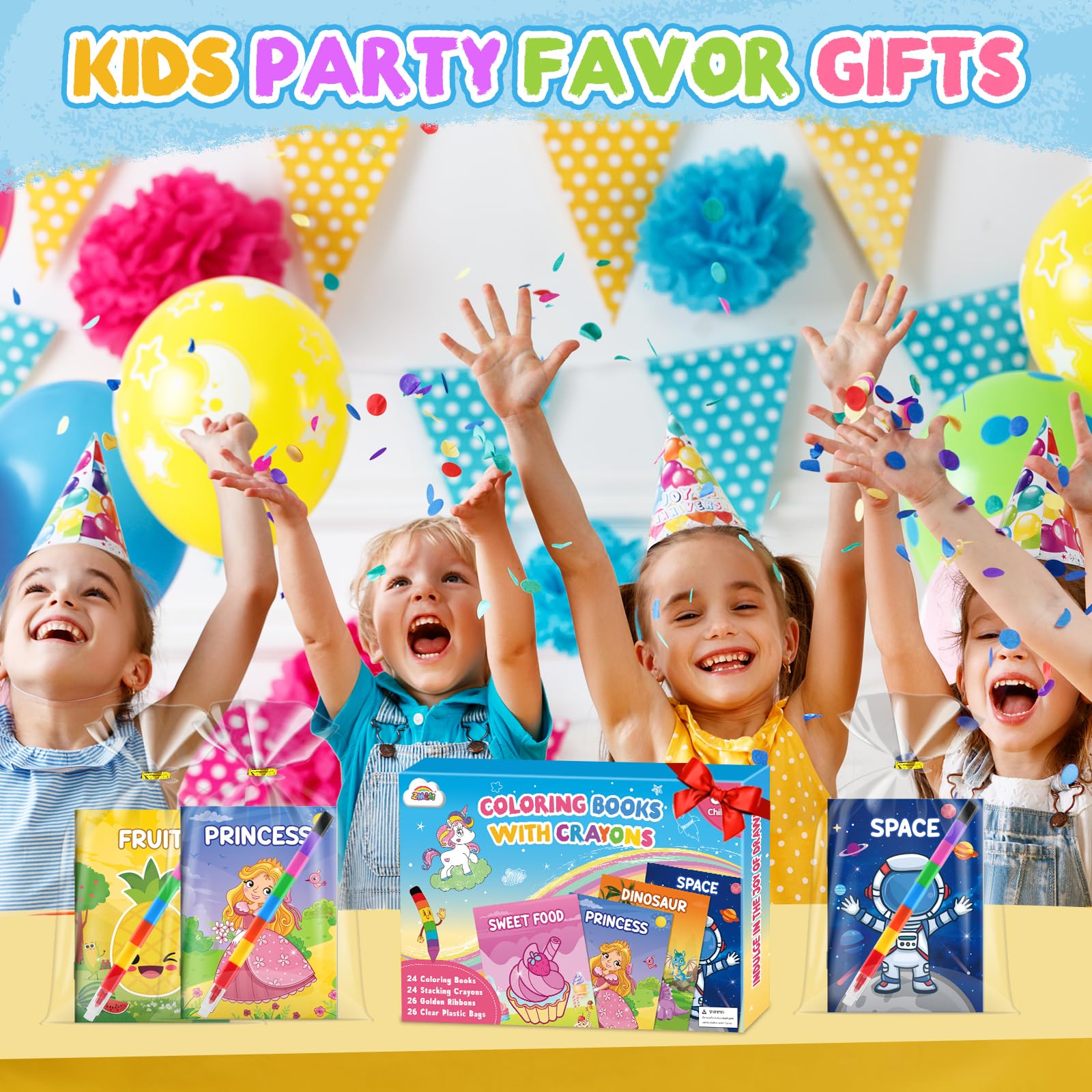 Foto 3 pulgar | Set De Libros Para Colorear Zmlm 24 Con 24 Crayones Apilables Y 26 Bolsas - Venta Internacional.