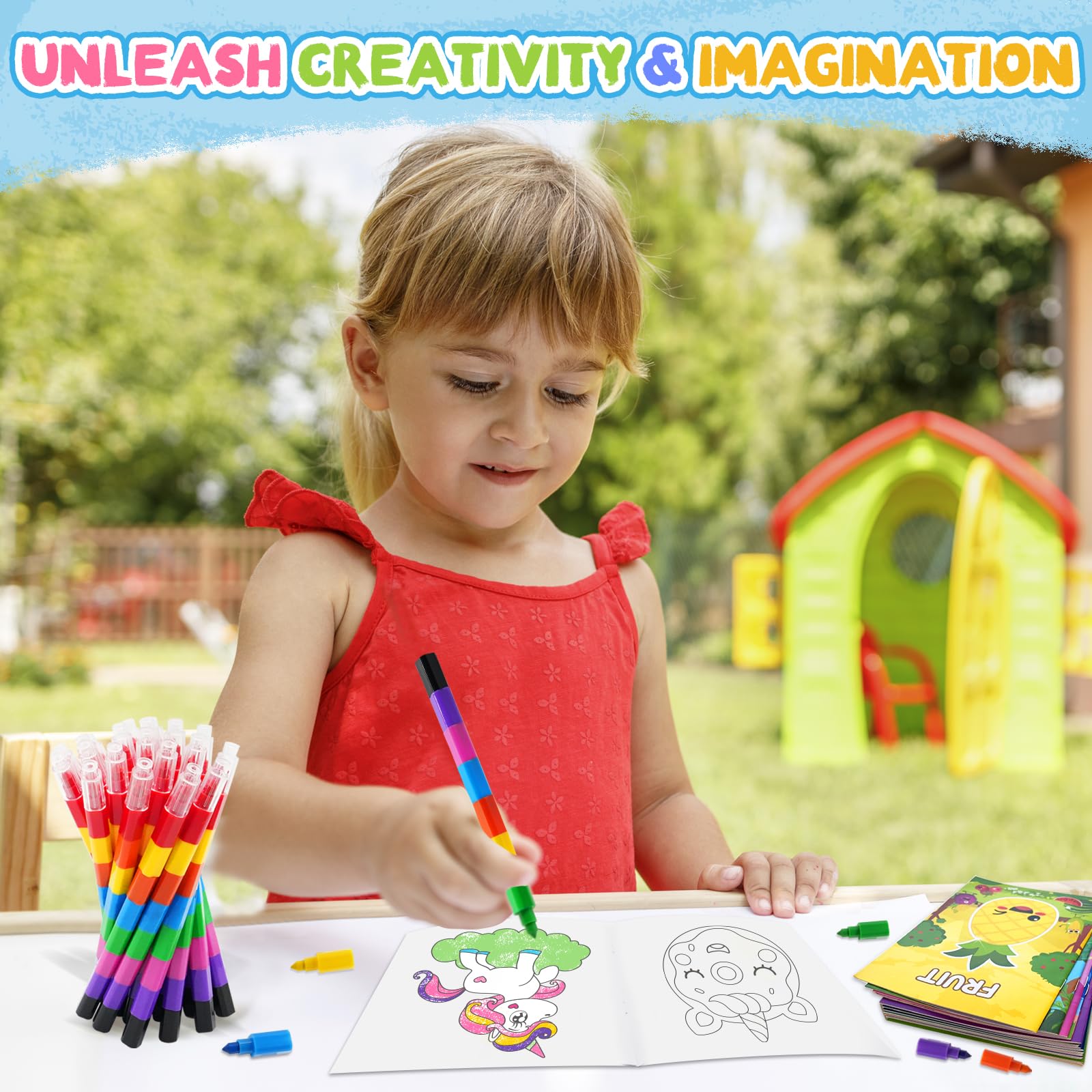 Foto 8 pulgar | Set De Libros Para Colorear Zmlm 24 Con 24 Crayones Apilables Y 26 Bolsas - Venta Internacional.