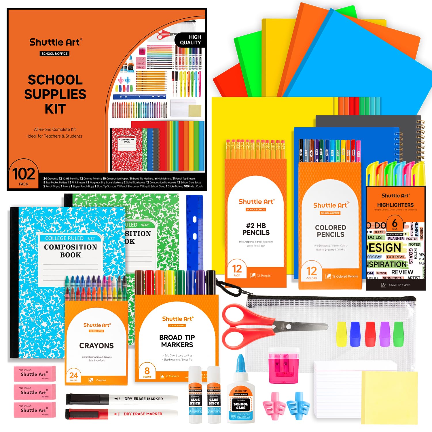 Foto 1 | Kit De Material Escolar Shuttle Art 102 Unidades Para Los Grados K-5 - Venta Internacional.