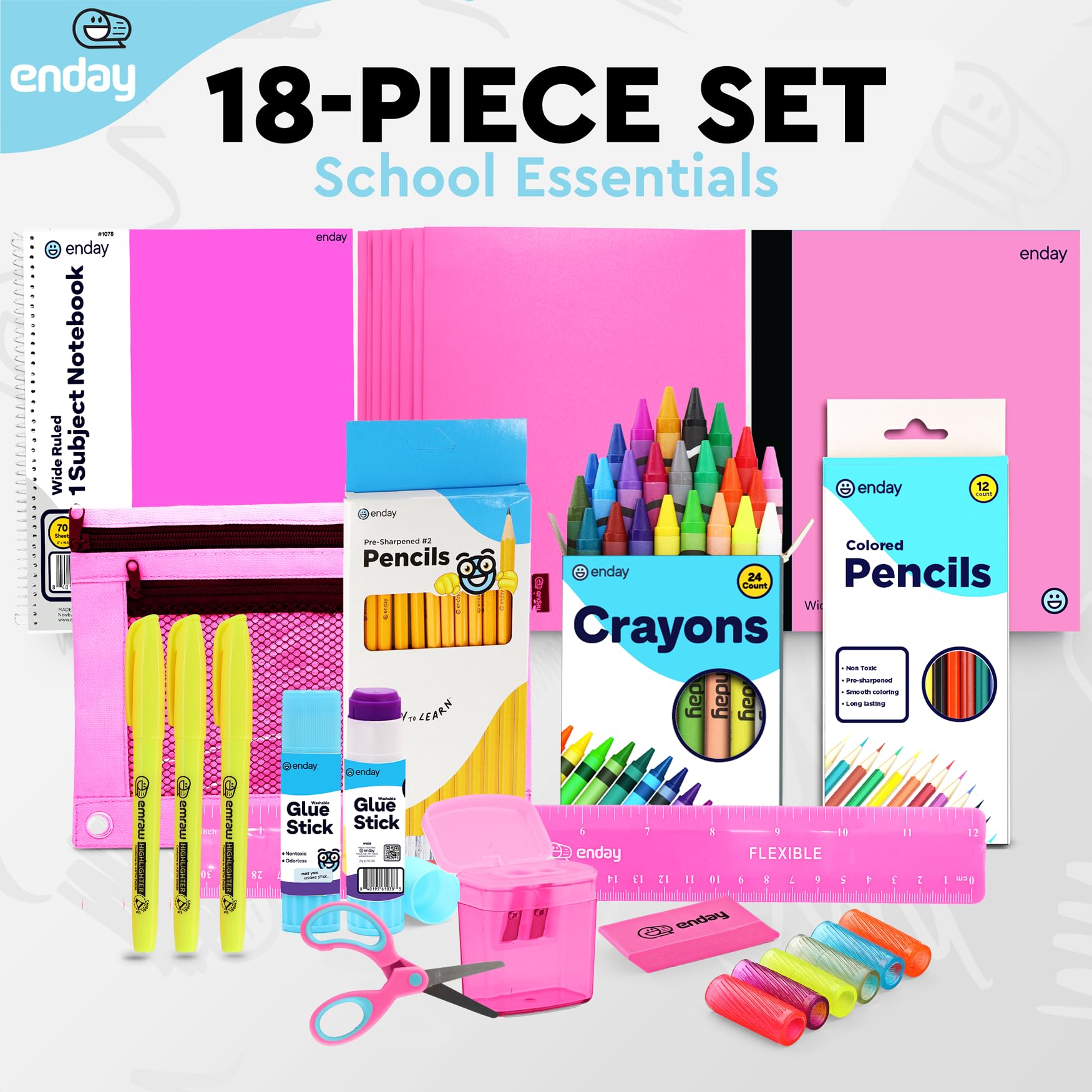 Foto 4 | Set De Útiles Escolares Enday Back To School Para Niños De K-5 - Venta Internacional.