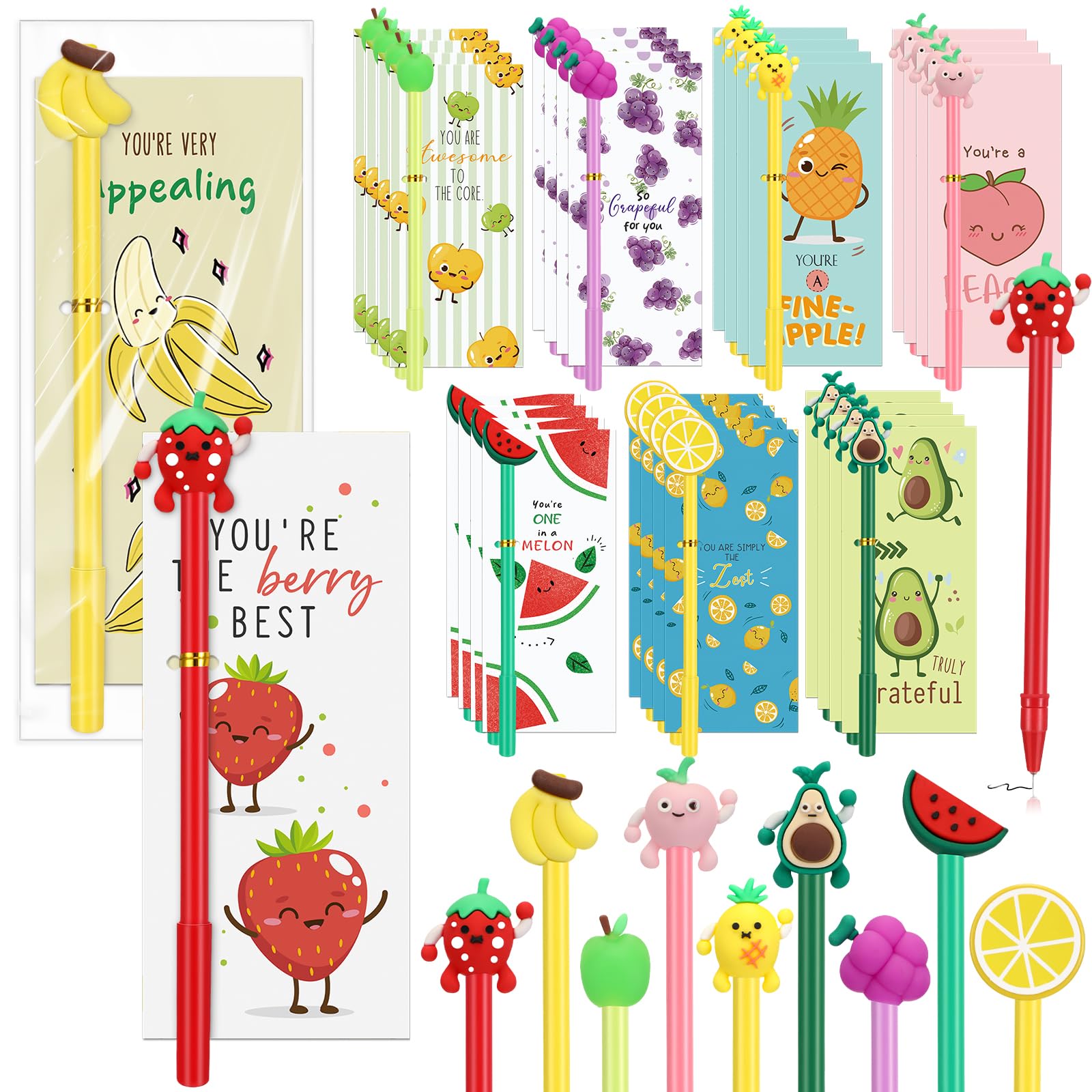 Set De Regalo Spakon 36 Bolígrafos Inspiradores Con Divertidas Tarjetas Y Bolsas - Venta Internacional. $684