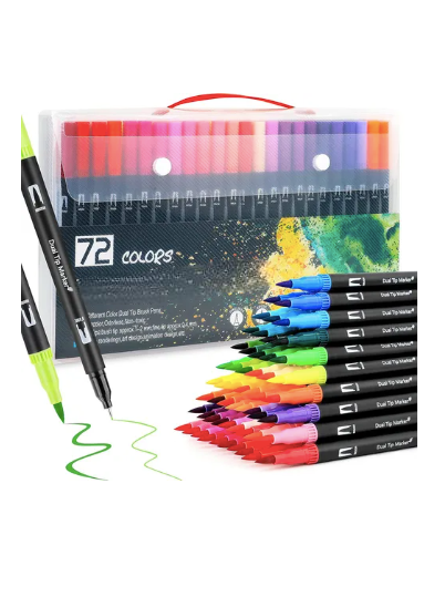 Foto 1 | 72 Colores Xtellar  Plumones Doble Punta 0.4mm Y 1-4mm