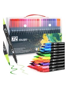 Foto 1 | 72 Colores Xtellar Plumones Doble Punta 0.4mm Y 1-4mm