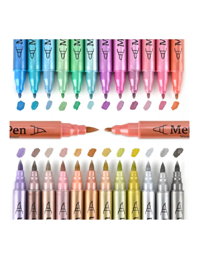 Foto 1 | 24colores Xtellar Marcadores Metálico Plumones Acrilico Punta Pincel
