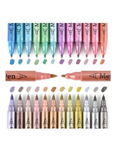 Foto 1 | 24colores Xtellar Marcadores Metálico Plumones Acrilico Punta Pincel
