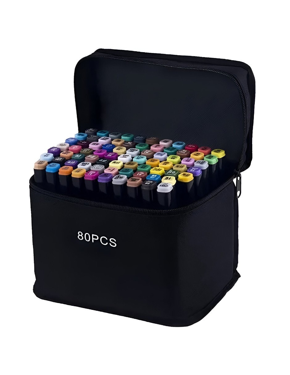 Marcadores 80 Colores Doble Punta $518