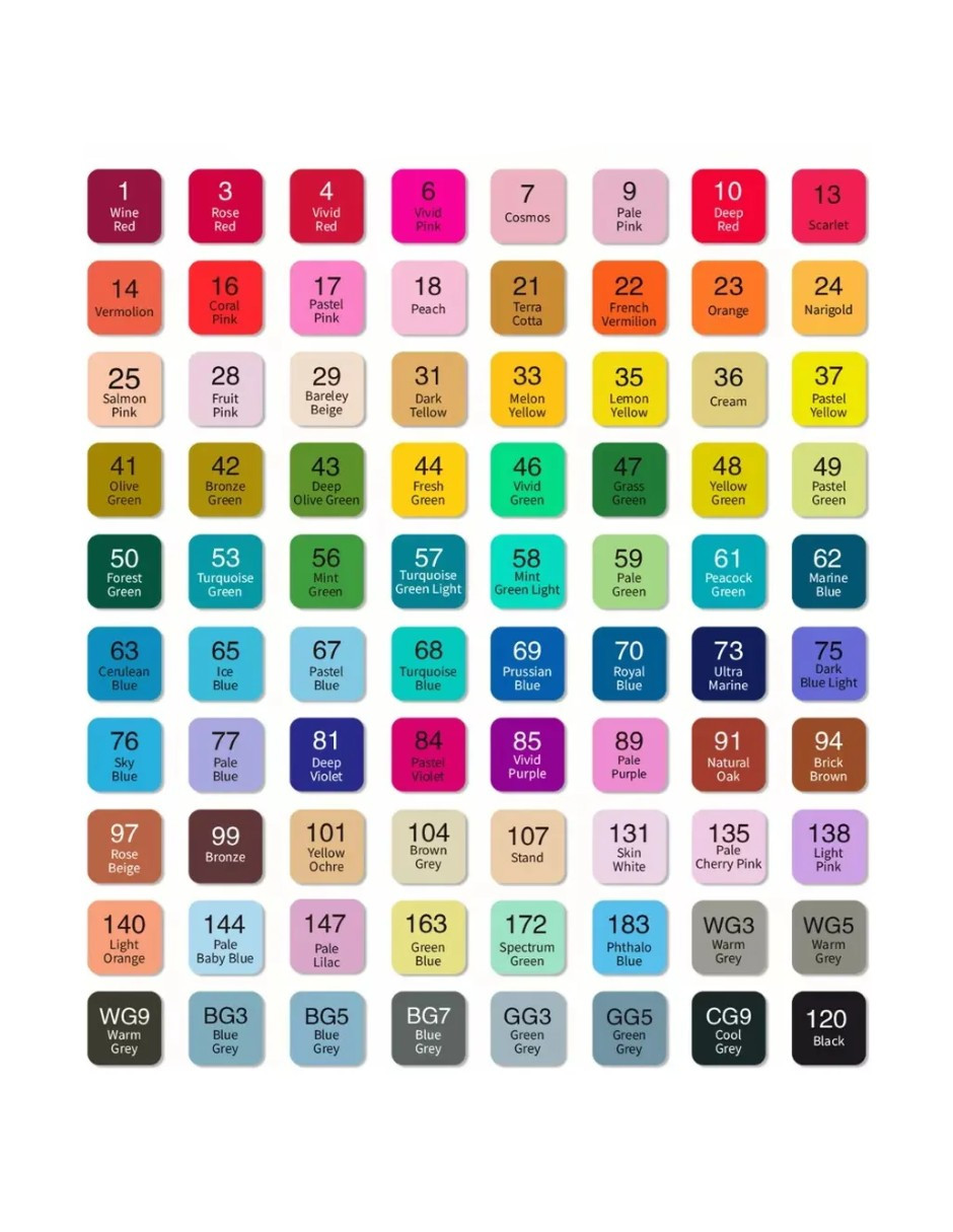 Foto 3 | Marcadores 80 Colores Doble Punta