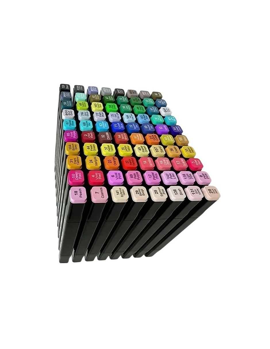 Foto 4 pulgar | Marcadores Doble Punta Plumones Puntal De Pincel 80 Colores