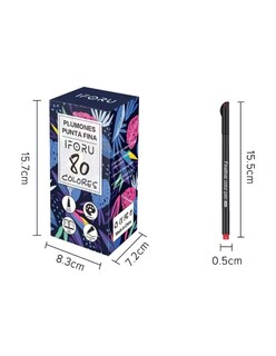 Foto 4 | Plumones Punta Pincel Fineliner 80 Pzs 0.4mm + Termo Güish Gratis