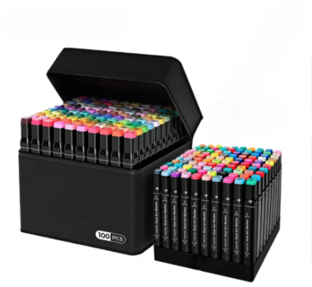 Foto 1 | Xtellar Set De 100 Marcadores Coloridos De Doble Punta Para Arte Aspiracional