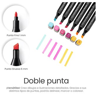 Foto 2 | Xtellar Set De 100 Marcadores Coloridos De Doble Punta Para Arte Aspiracional