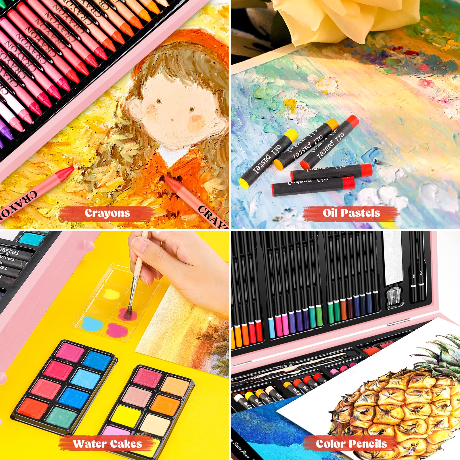 Foto 4 | Art Supplies Caliart  Set De Arte De Madera De Lujo Con Estuche  Paquete De 153 Unidades - Venta Internacional.
