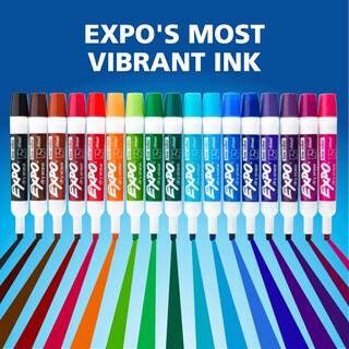 Foto 5 | Rotuladores De Borrado En Seco Expo Tinta Negra Con Bajo Olor Punta Cincelada 40 Unidades - Venta Internacional.