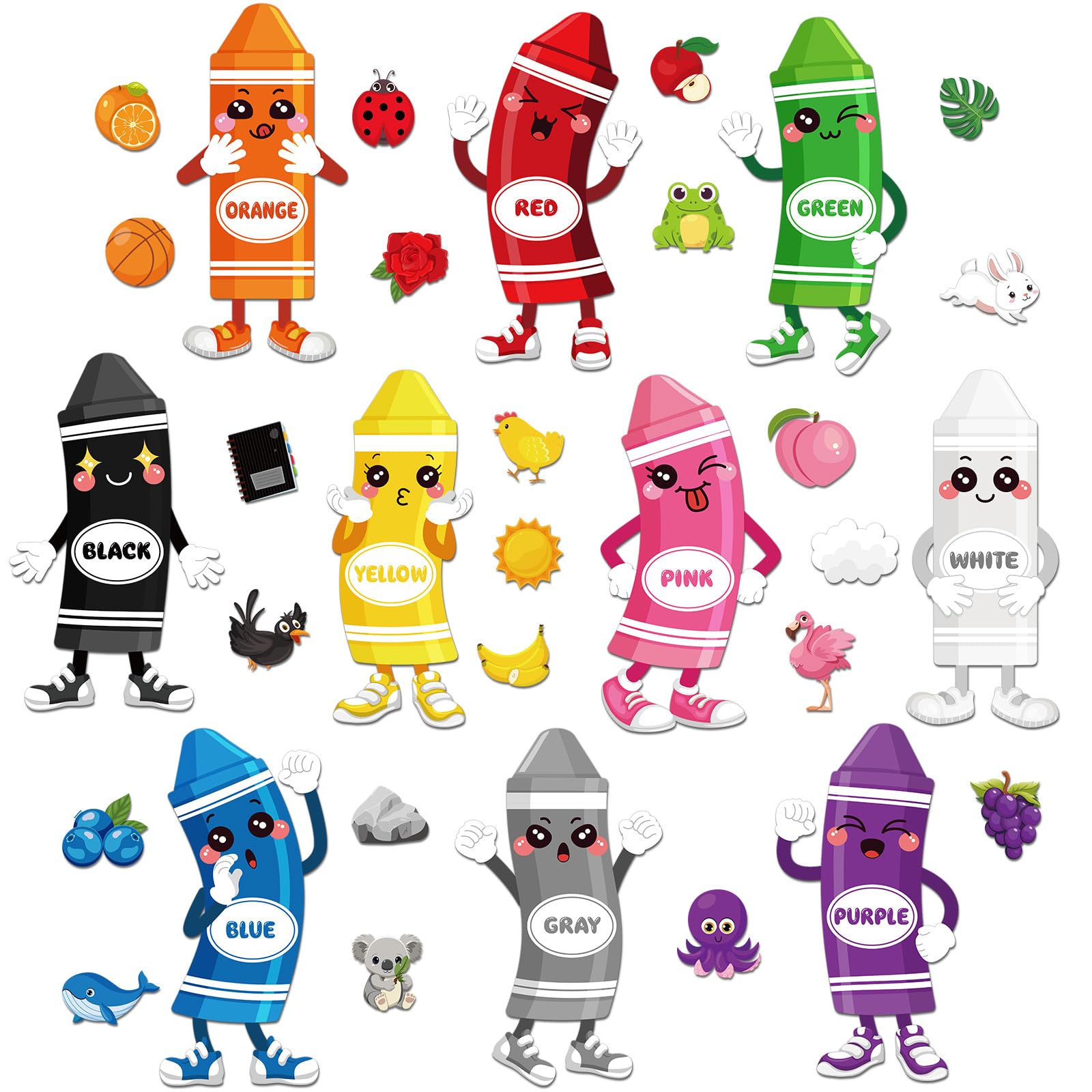 Foto 1 | Set De Tablones De Anuncios Outus Color Con Pósters De Crayones Para El Aula - Venta Internacional.