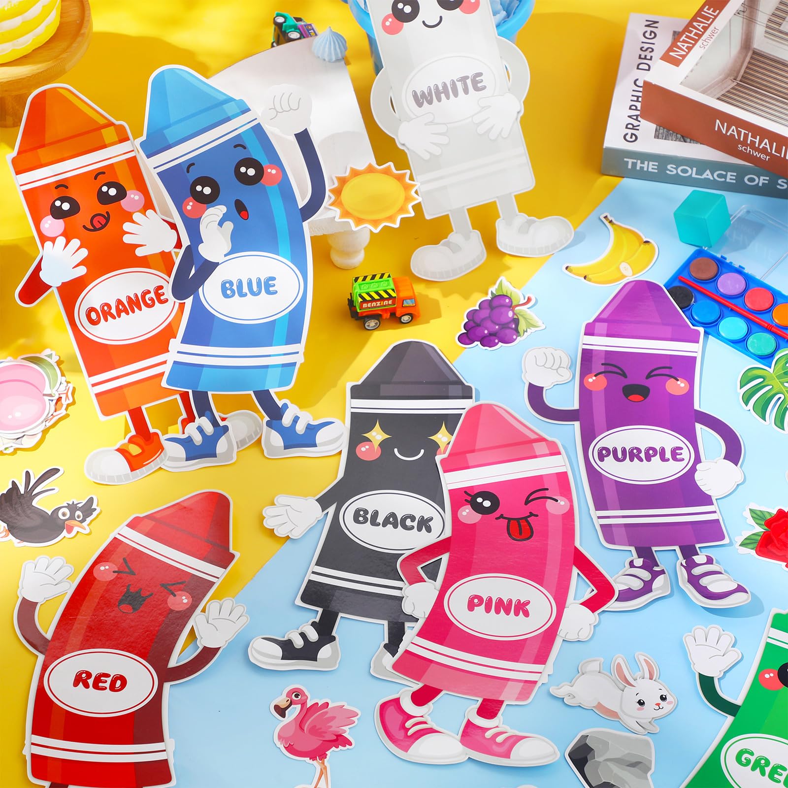 Foto 4 | Set De Tablones De Anuncios Outus Color Con Pósters De Crayones Para El Aula - Venta Internacional.