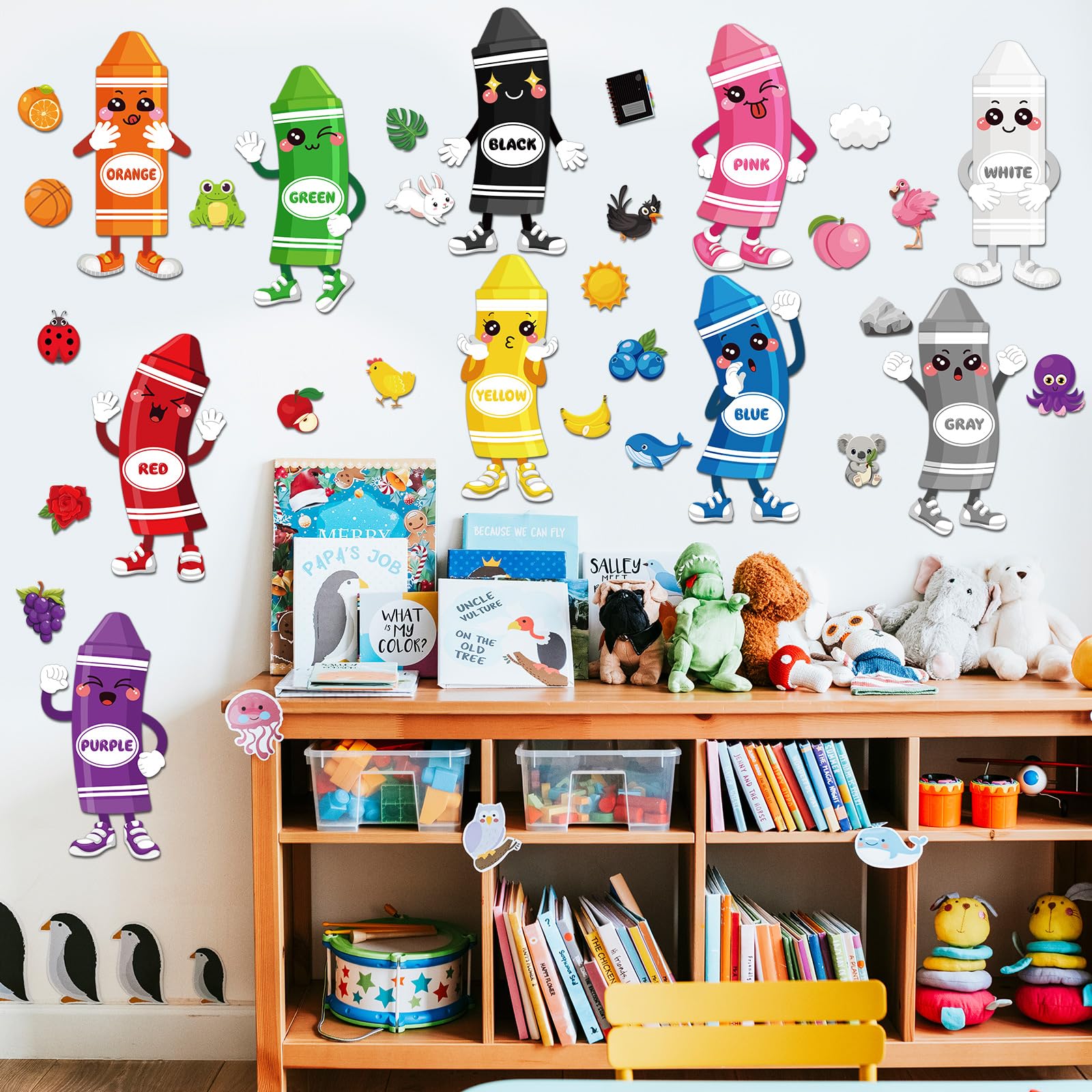 Foto 7 | Set De Tablones De Anuncios Outus Color Con Pósters De Crayones Para El Aula - Venta Internacional.