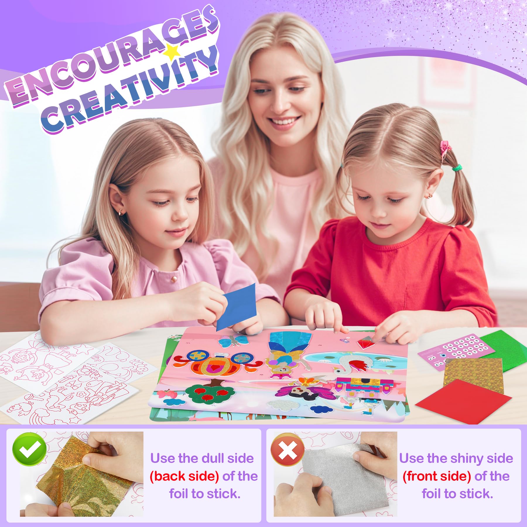 Foto 4 pulgar | Kit De Manualidades Con Lámina Urmywo Princess Para Niños De 4 A 8 Años - Venta Internacional.