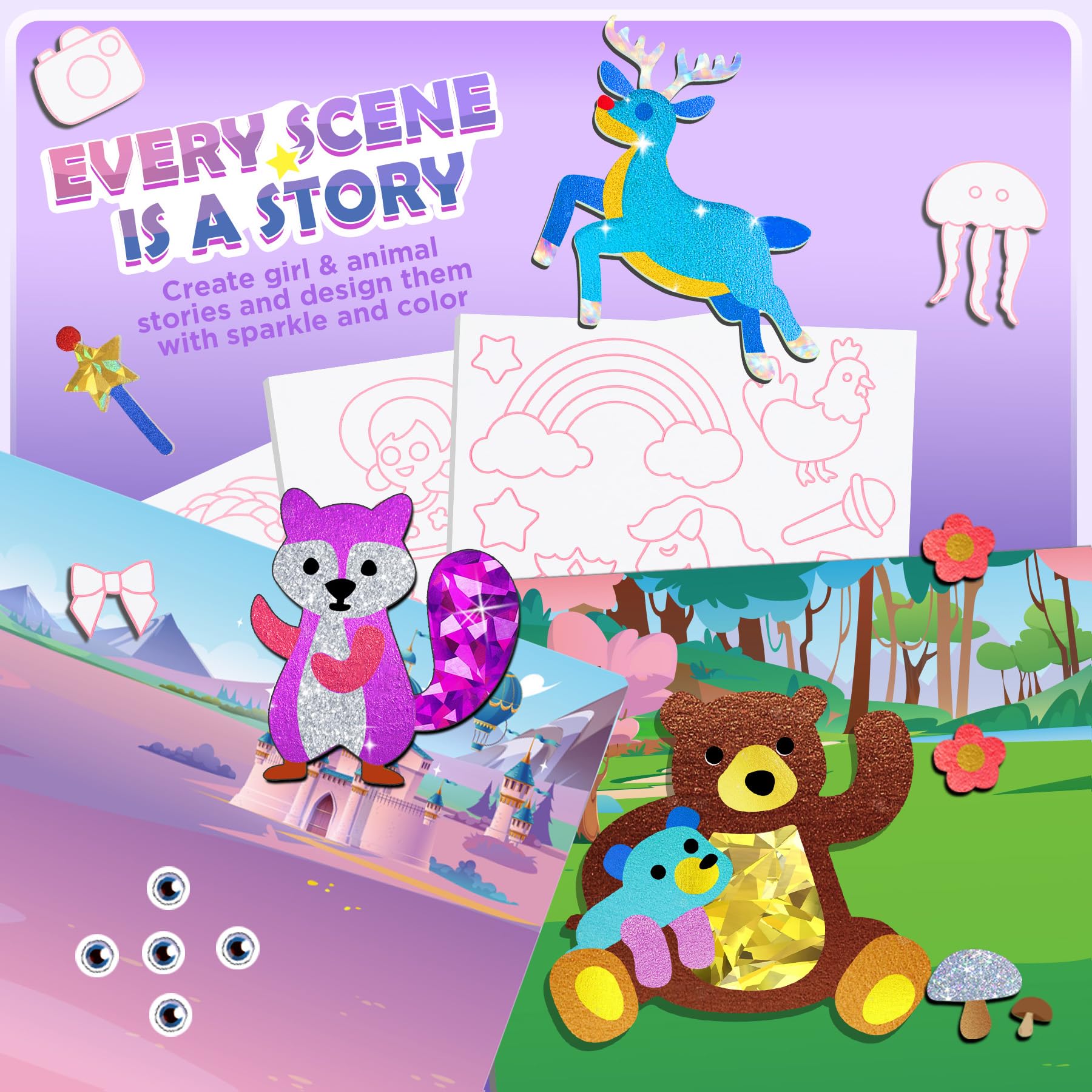 Foto 6 pulgar | Kit De Manualidades Con Lámina Urmywo Princess Para Niños De 4 A 8 Años - Venta Internacional.