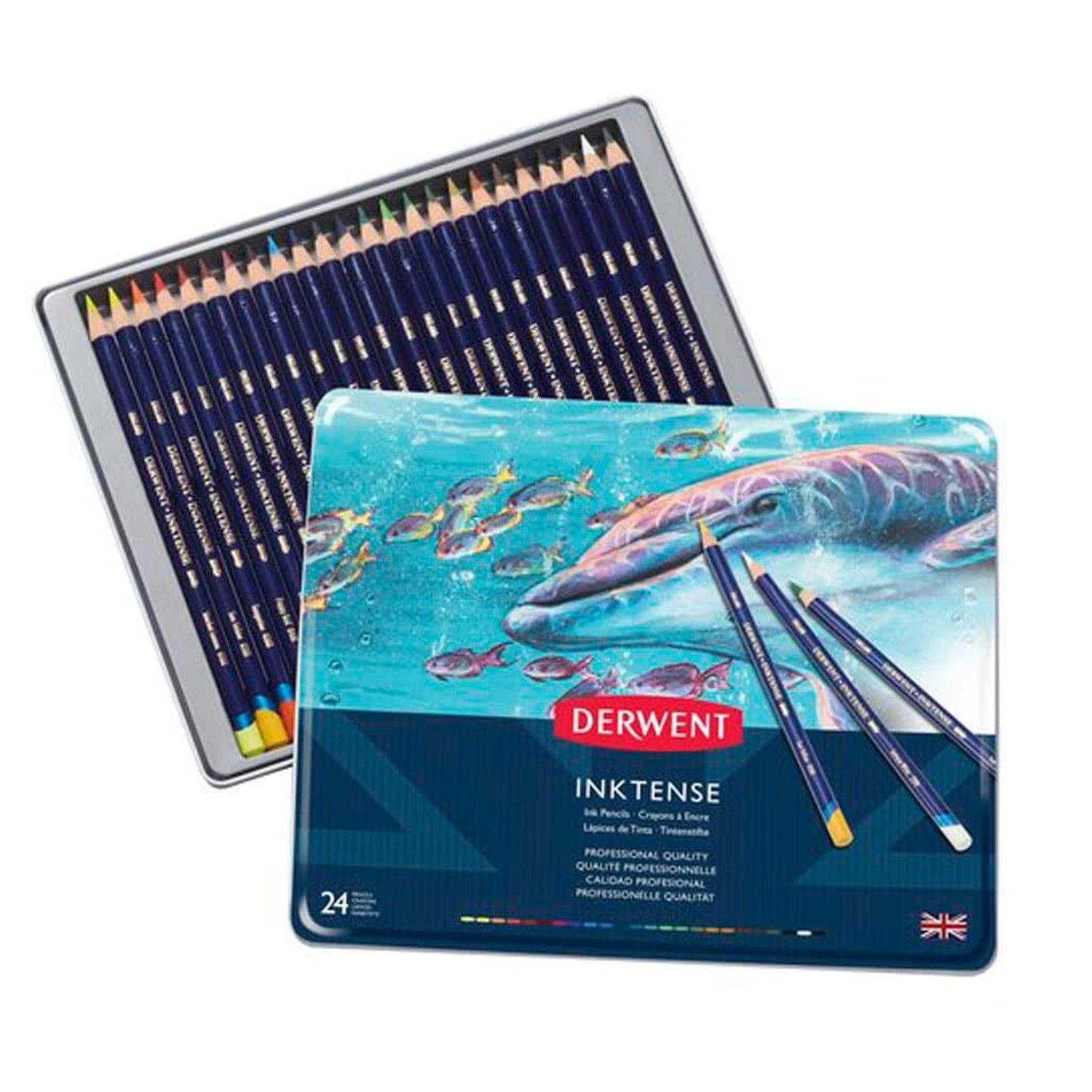 Caja Metálica Con 24 Lápices Inktense No. 0700929 Derwent