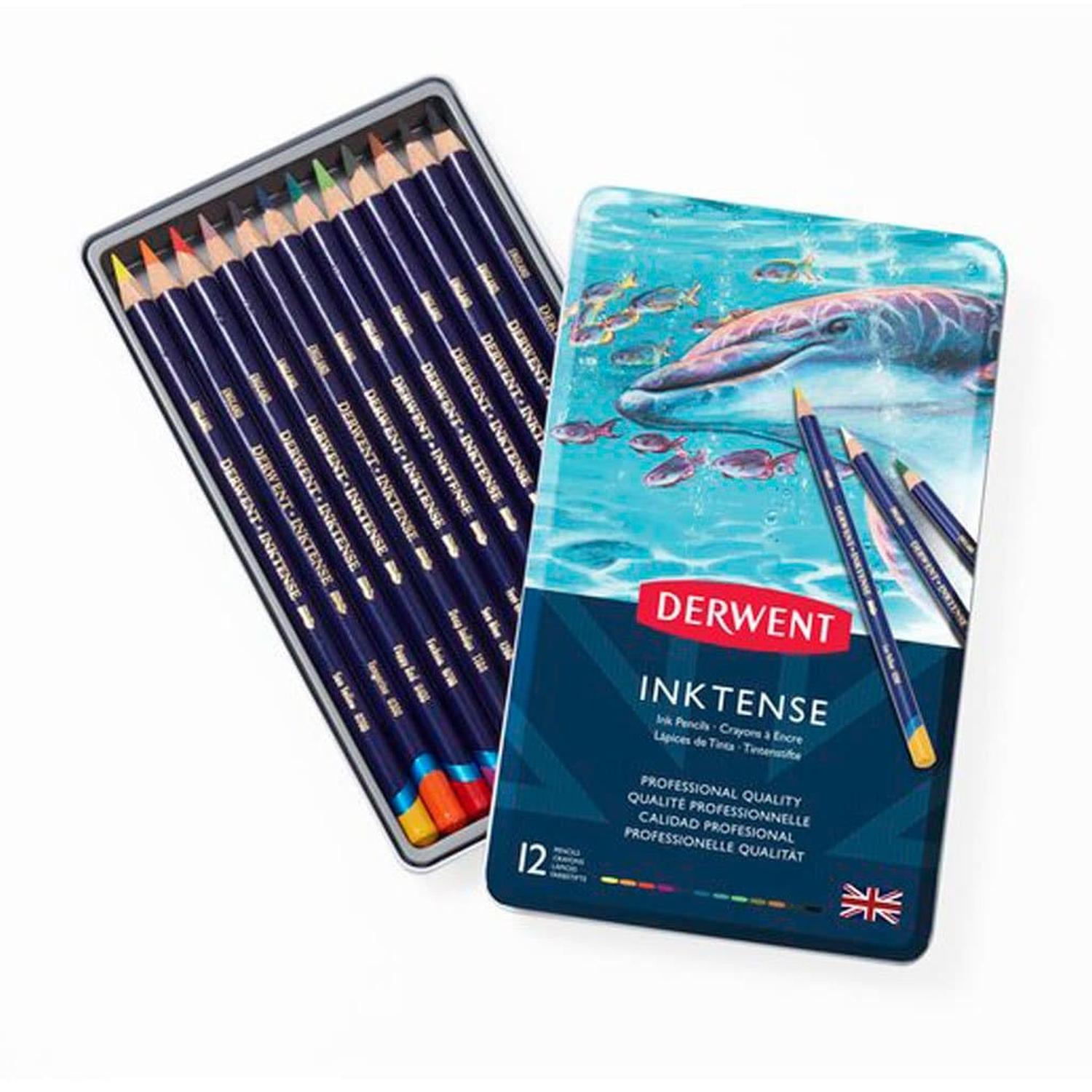 Caja Metálica Con 12 Lápices Inktense No. 0700928 Derwent